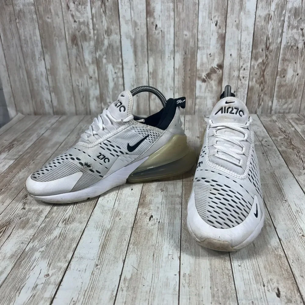 Nike Air Max 270 Sneakers‎ White Mesh Breathable Athletic Shoes US 7_5
